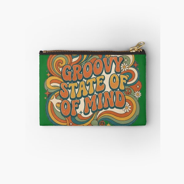 Item preview, Groovy State of Mind Retro 70s Aesthetic Vintage Peace and Love Typography T-Shirt, Stickers, and Home Decor designed and sold by Bhaskar Digital Art.