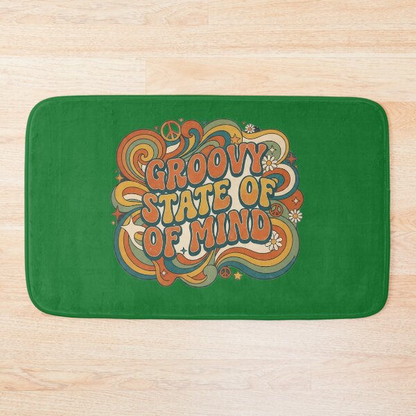 Item preview, Groovy State of Mind Retro 70s Aesthetic Vintage Peace and Love Typography T-Shirt, Stickers, and Home Decor designed and sold by Bhaskar Digital Art.