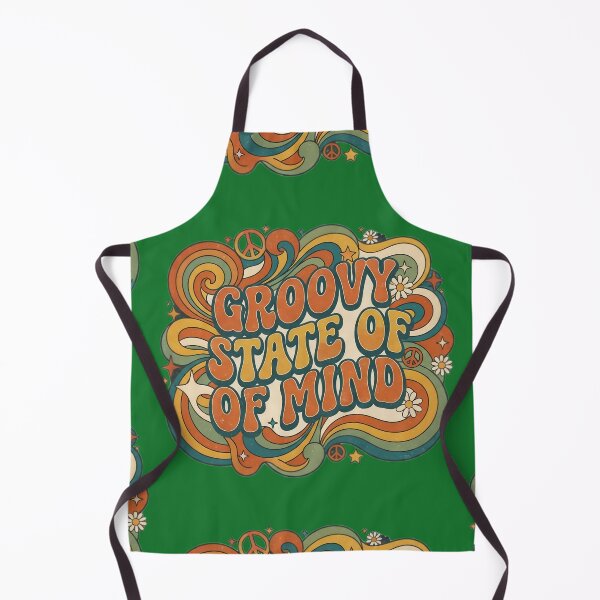 Item preview, Groovy State of Mind Retro 70s Aesthetic Vintage Peace and Love Typography T-Shirt, Stickers, and Home Decor designed and sold by Bhaskar Digital Art.