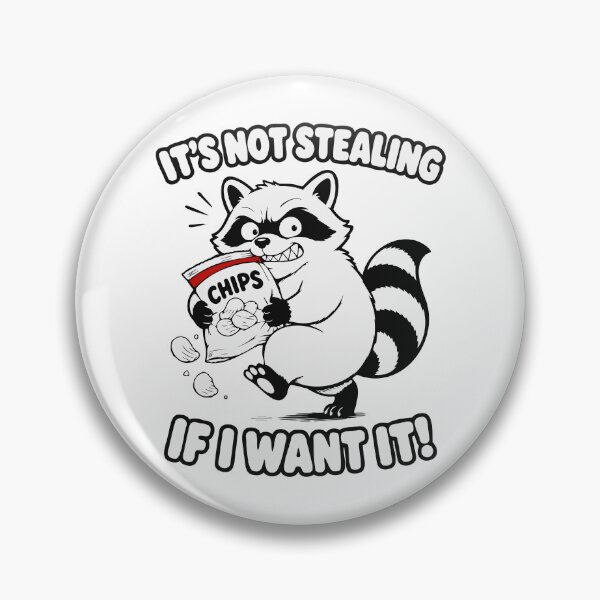 Item preview, It's Not Stealing If I Want It Raccoon Sticker – Funny Snack Bandit Trash Panda designed and sold by MalisoStickers.