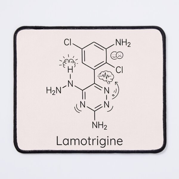 Item preview, Minimalist Lamotrigine Molecule Chemistry Art designed and sold by Numair  Baig.