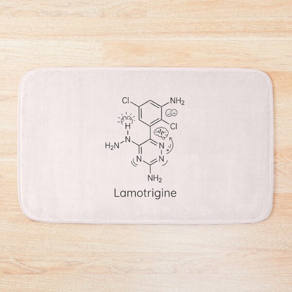 Item preview, Minimalist Lamotrigine Molecule Chemistry Art designed and sold by Numair  Baig.