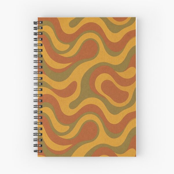Item preview,  Retro Melted Orange and Brown Swirl Abstract Pattern designed and sold by IntelliMindDesigns.