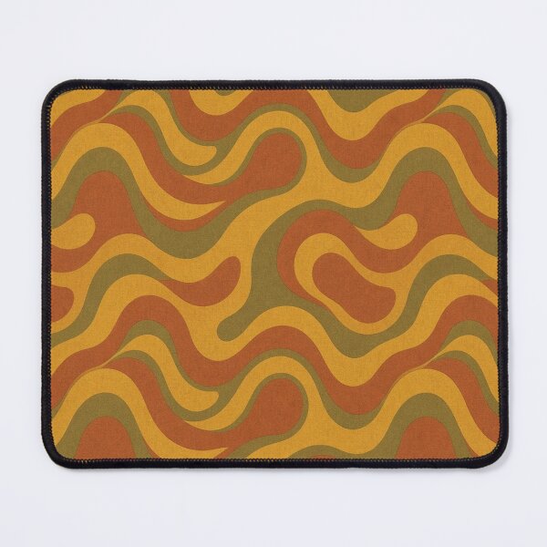 Item preview,  Retro Melted Orange and Brown Swirl Abstract Pattern designed and sold by IntelliMindDesigns.