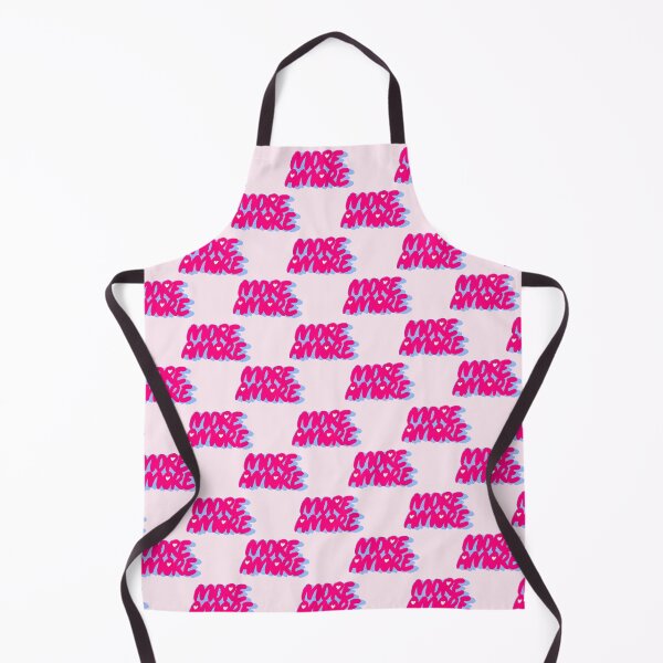 Item preview, More Amore Cute Retro Heart Typographic in Hot Pink and Blue designed and sold by nineFlorals.