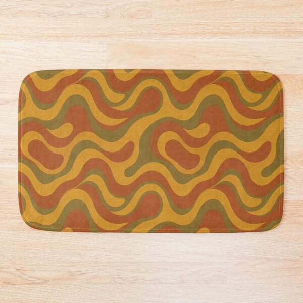 Item preview,  Retro Melted Orange and Brown Swirl Abstract Pattern designed and sold by IntelliMindDesigns.
