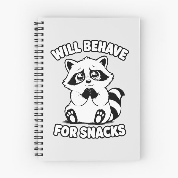 Item preview, Will Behave For Snacks Raccoon Sticker – Cute Sad Snack Beggar designed and sold by MalisoStickers.