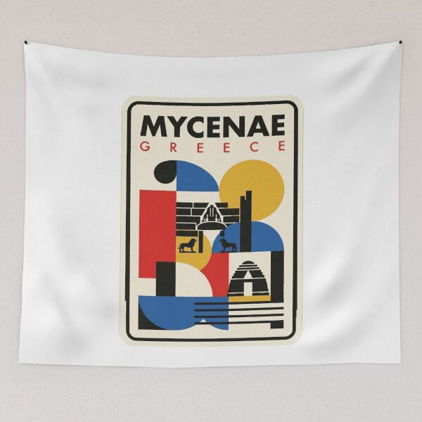 Item preview, Retro Mycenae Bauhaus Geometric Skyline designed and sold by k3rstman1.