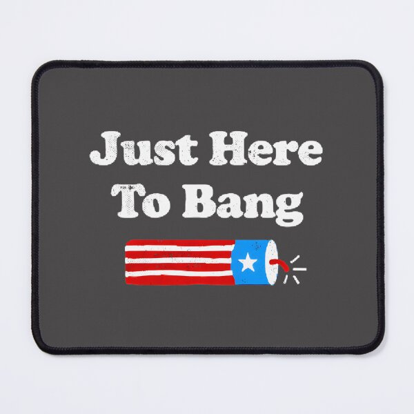 Item preview, Funny Fourth of July Just Here to Bang Patriotic Long Sleeve Design designed and sold by SpaceDesigns1.