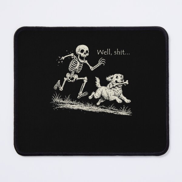 Item preview, Funny Skeleton Chasing Dog Halloween designed and sold by nosu-art-pod.