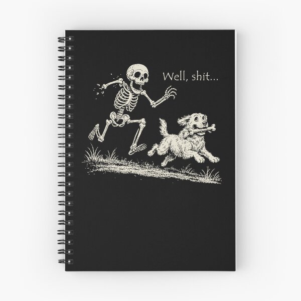 Item preview, Funny Skeleton Chasing Dog Halloween designed and sold by nosu-art-pod.