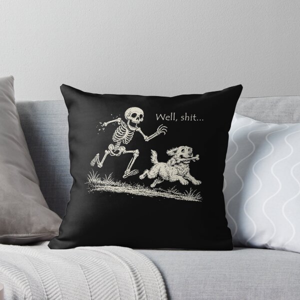Item preview, Funny Skeleton Chasing Dog Halloween designed and sold by nosu-art-pod.