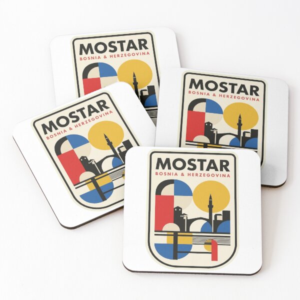Item preview, Retro Mostar Bauhaus Geometric Skyline designed and sold by k3rstman1.