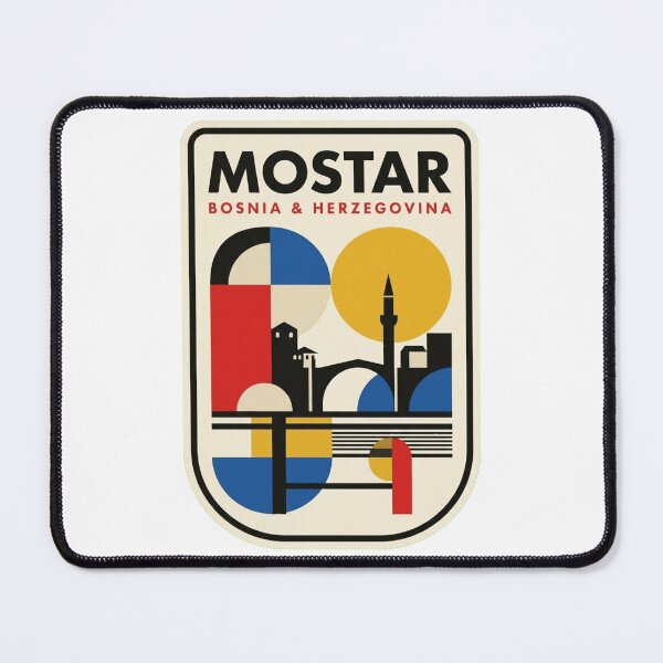 Item preview, Retro Mostar Bauhaus Geometric Skyline designed and sold by k3rstman1.