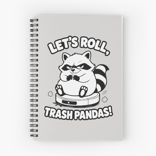 Item preview, Let's Roll Trash Pandas Raccoon Sticker – Robot Vacuum Riding Meme designed and sold by MalisoStickers.