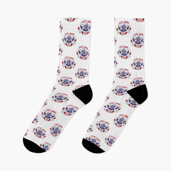 Item preview, Funny Fourth of July Fireworks Design - Just Here to Bang Patriotic Celebration designed and sold by SpaceDesigns1.