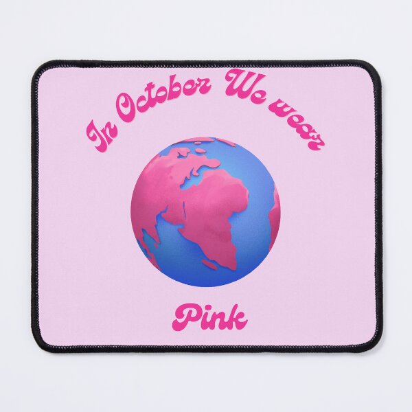 Item preview, In October We Wear Pink Globe Breast Cancer Awareness Design designed and sold by Evelashop.