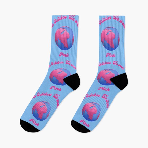 Item preview, In October We Wear Pink Globe Breast Cancer Awareness Design designed and sold by Evelashop.