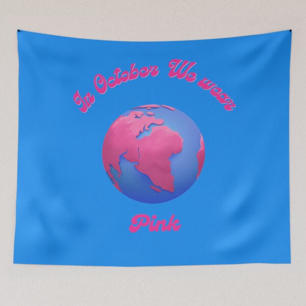 Item preview, In October We Wear Pink Globe Breast Cancer Awareness Design designed and sold by Evelashop.