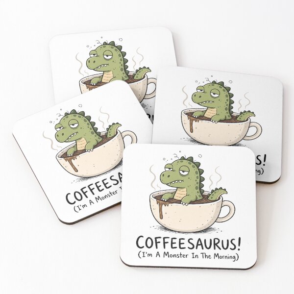 Item preview, Coffeesaurus Funny Dinosaur Coffee Lover designed and sold by ShirtWreck.