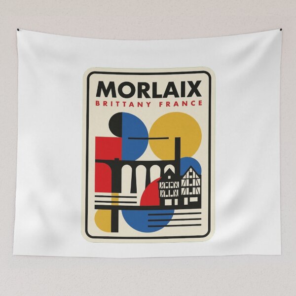 Item preview, Retro Morlaix Bauhaus Geometric Skyline designed and sold by k3rstman1.