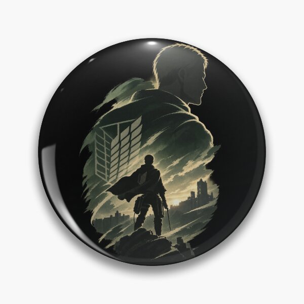 Item preview, Erwin Smith Commander Silhouette – Attack on Titan designed and sold by · GAMING SOUL ·.