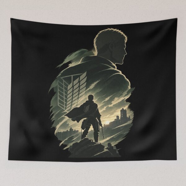 Item preview, Erwin Smith Commander Silhouette – Attack on Titan designed and sold by · GAMING SOUL ·.