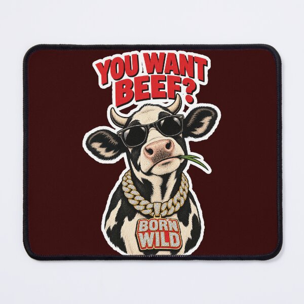 Item preview, You Want Beef Funny Sassy Cow designed and sold by NuretroStudio.