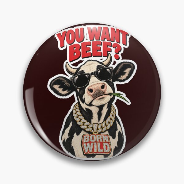 Item preview, You Want Beef Funny Sassy Cow designed and sold by NuretroStudio.