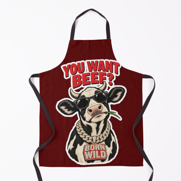 Item preview, You Want Beef Funny Sassy Cow designed and sold by NuretroStudio.
