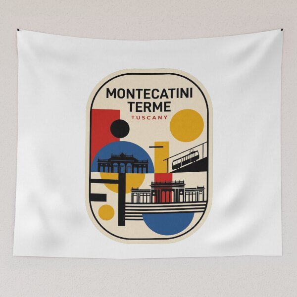 Item preview, Retro Montecatini Terme Bauhaus Geometric Skyline designed and sold by k3rstman1.