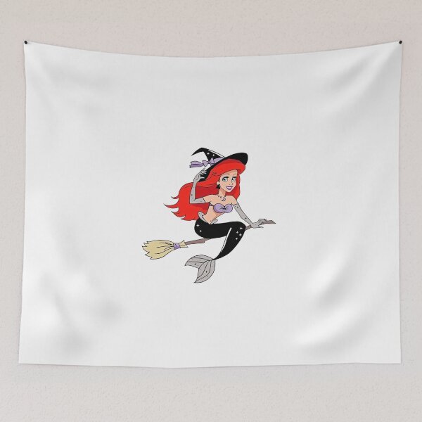 Item preview, Ariel Witch Flying On Broom Stick Halloween designed and sold by NAPIPIPIarts.