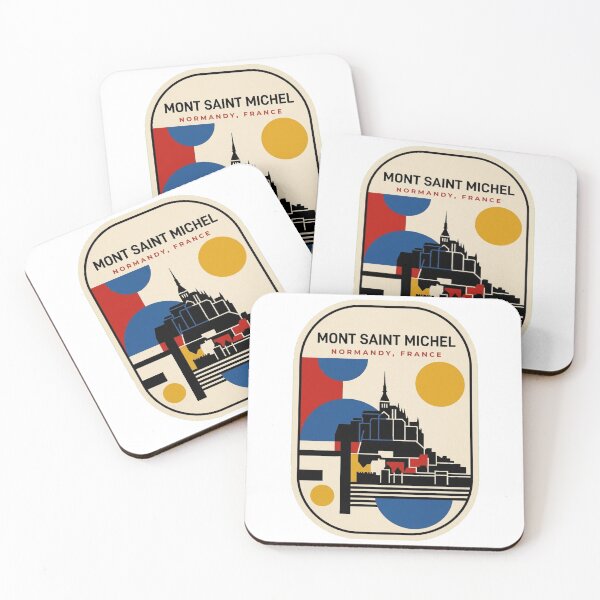 Item preview, Retro Mont Saint Michel Bauhaus Geometric Skyline designed and sold by k3rstman1.