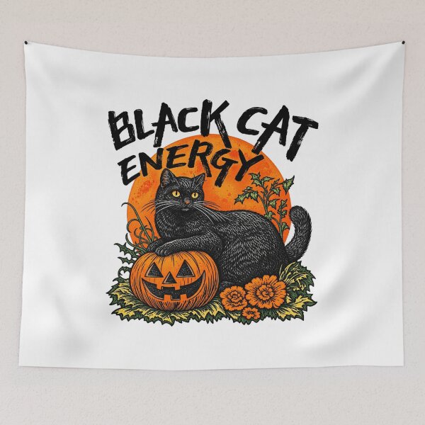 Item preview, Black Cat Energy Halloween Pumpkin Spooky Season Witchy Cat designed and sold by ijizojiv.