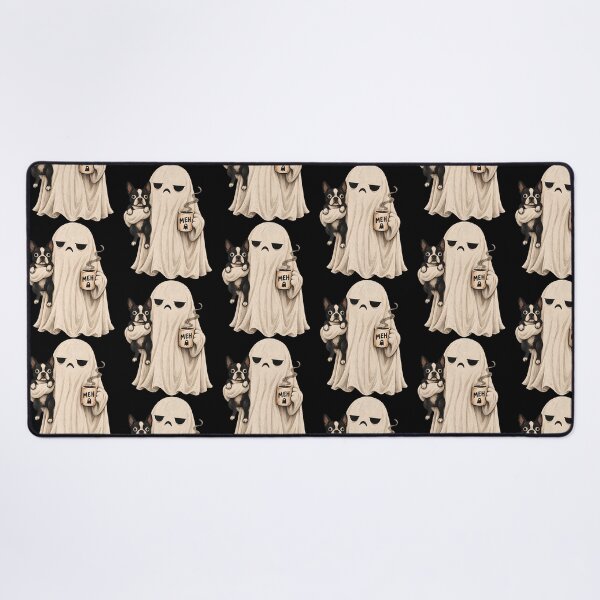 Item preview, Grumpy Ghost Boston Terrier Holding Coffee Spooky Design designed and sold by serialcarachts.