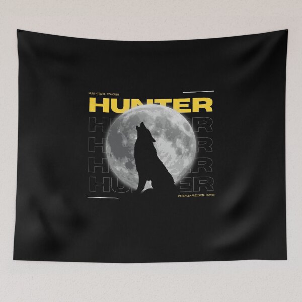 Item preview, Hunter Wolf Howling at Full Moon - Mindset Graphic designed and sold by PIXTRX.
