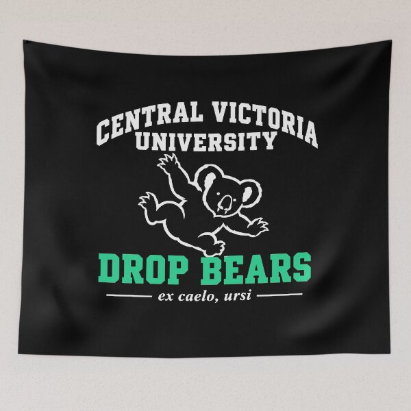 Item preview, Central Victoria University Drop Bears (dark-shirt design) designed and sold by RevFreakHorse.