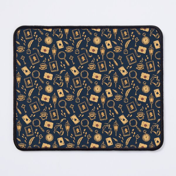 Item preview, Detective Mystery Doodles Seamless Pattern — Magnifying Glass & Gaslamp designed and sold by Fanverse Merchandise.