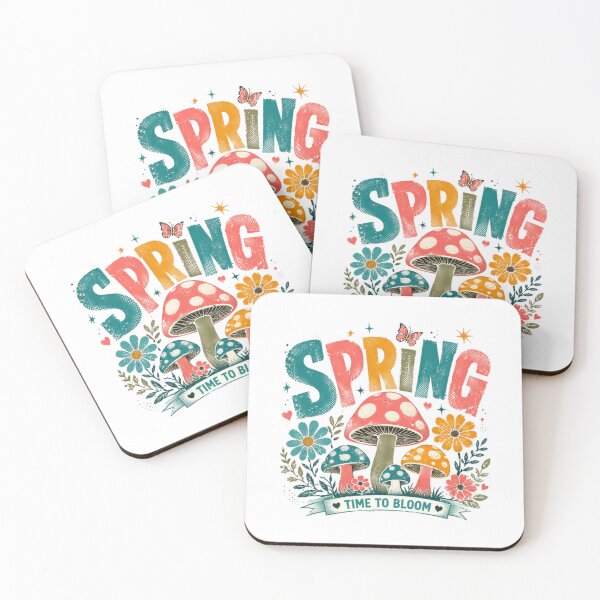 Item preview, Spring Time To Bloom Nature Mushroom Garden Floral designed and sold by RetroMini2026.
