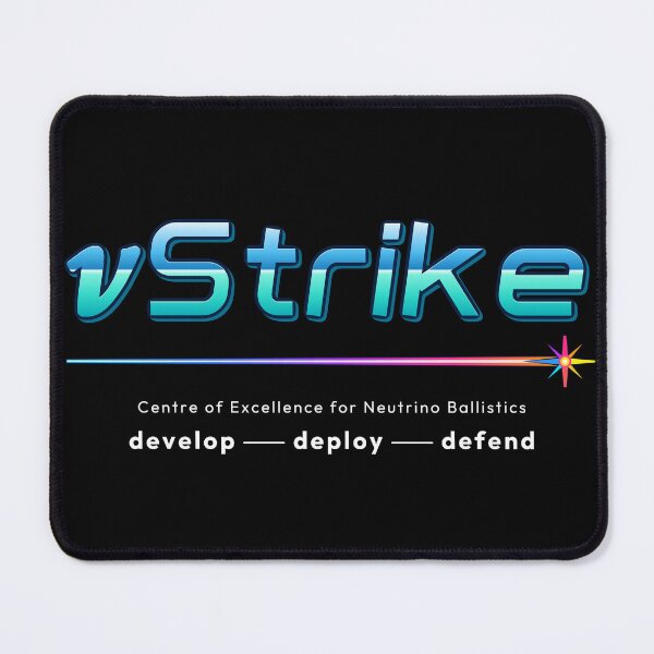 Item preview, Nu Strike: Centre of Excellence for Neutrino Ballistics (dark shirt desgin) designed and sold by RevFreakHorse.
