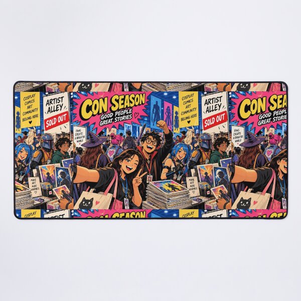 Item preview, Con Season Survival Mode Comic Convention Fan Art designed and sold by Fanverse Merchandise.