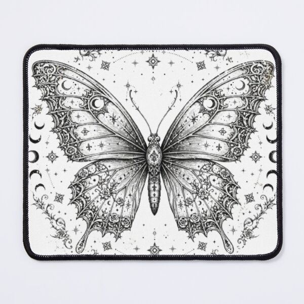 Item preview, Celestial Mystic Moon Butterfly Line Art` designed and sold by zwnexura.