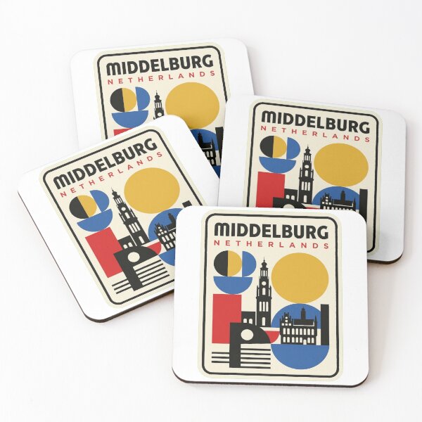 Item preview, Retro Middelburg Bauhaus Geometric Skyline designed and sold by k3rstman1.