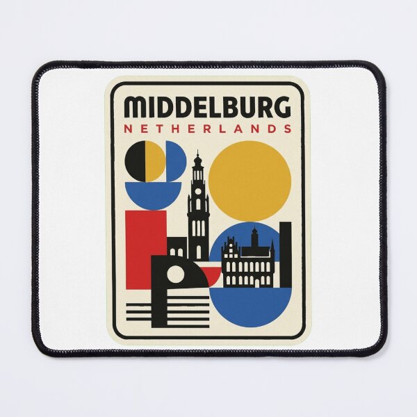 Item preview, Retro Middelburg Bauhaus Geometric Skyline designed and sold by k3rstman1.