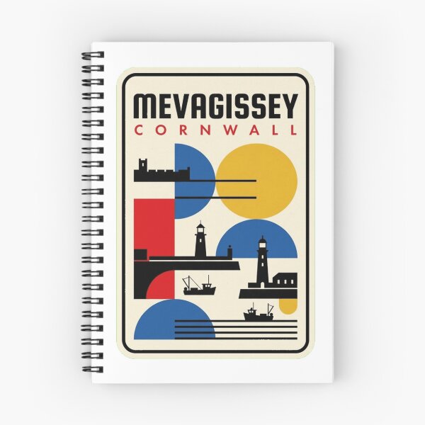 Item preview, Retro Mevagissey Bauhaus Geometric Skyline designed and sold by k3rstman1.