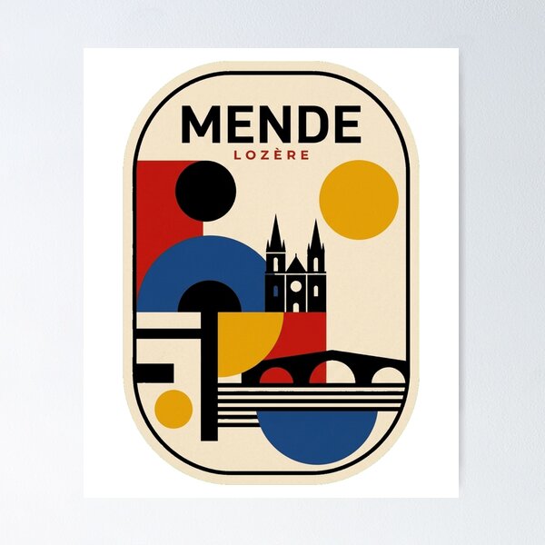 Item preview, Retro Mende Bauhaus Geometric Skyline designed and sold by k3rstman1.