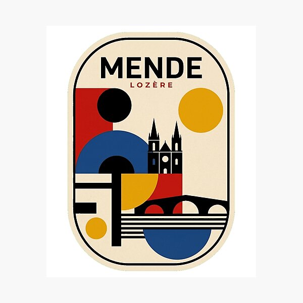 Item preview, Retro Mende Bauhaus Geometric Skyline designed and sold by k3rstman1.
