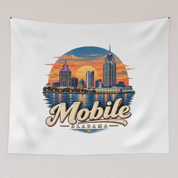 Item preview, Vintage Mobile Alabama Travel Souvenir Landmark Gift designed and sold by MichaeIRellov.