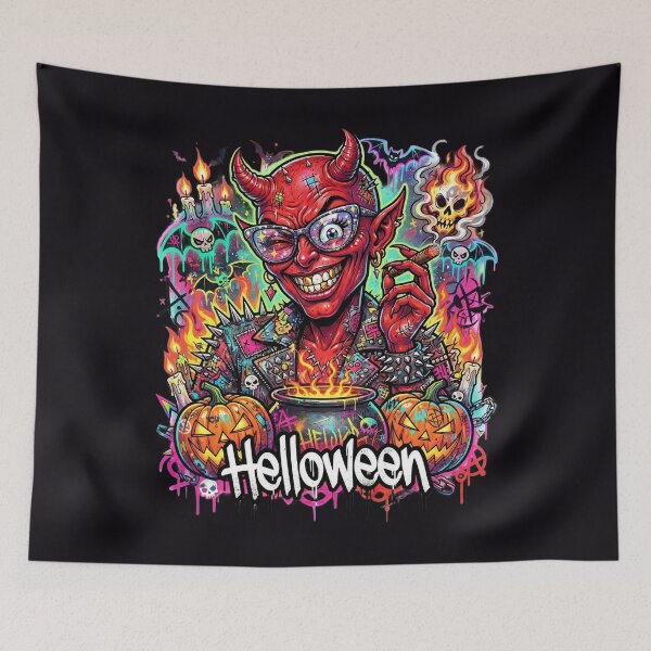 Item preview, Halloween She Devil Cigar Pumpkin Cauldron designed and sold by Voodoo Store Paranormal Collections.