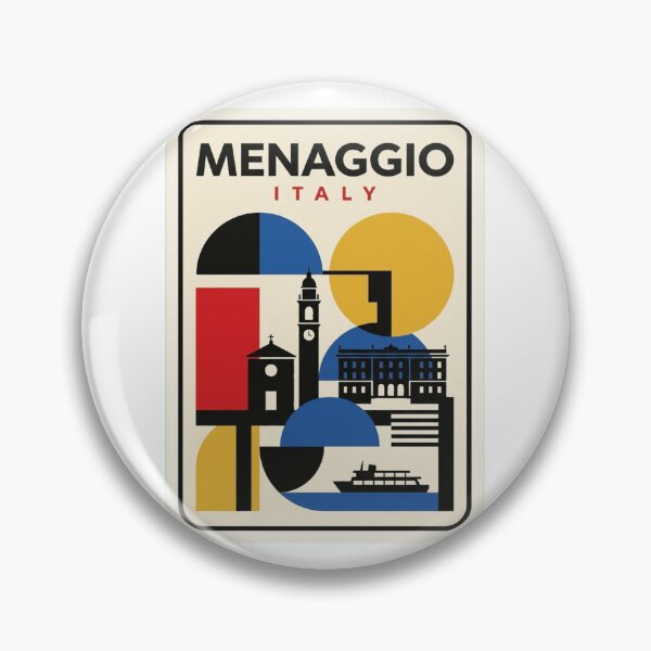 Item preview, Retro Menaggio Bauhaus Geometric Skyline designed and sold by k3rstman1.